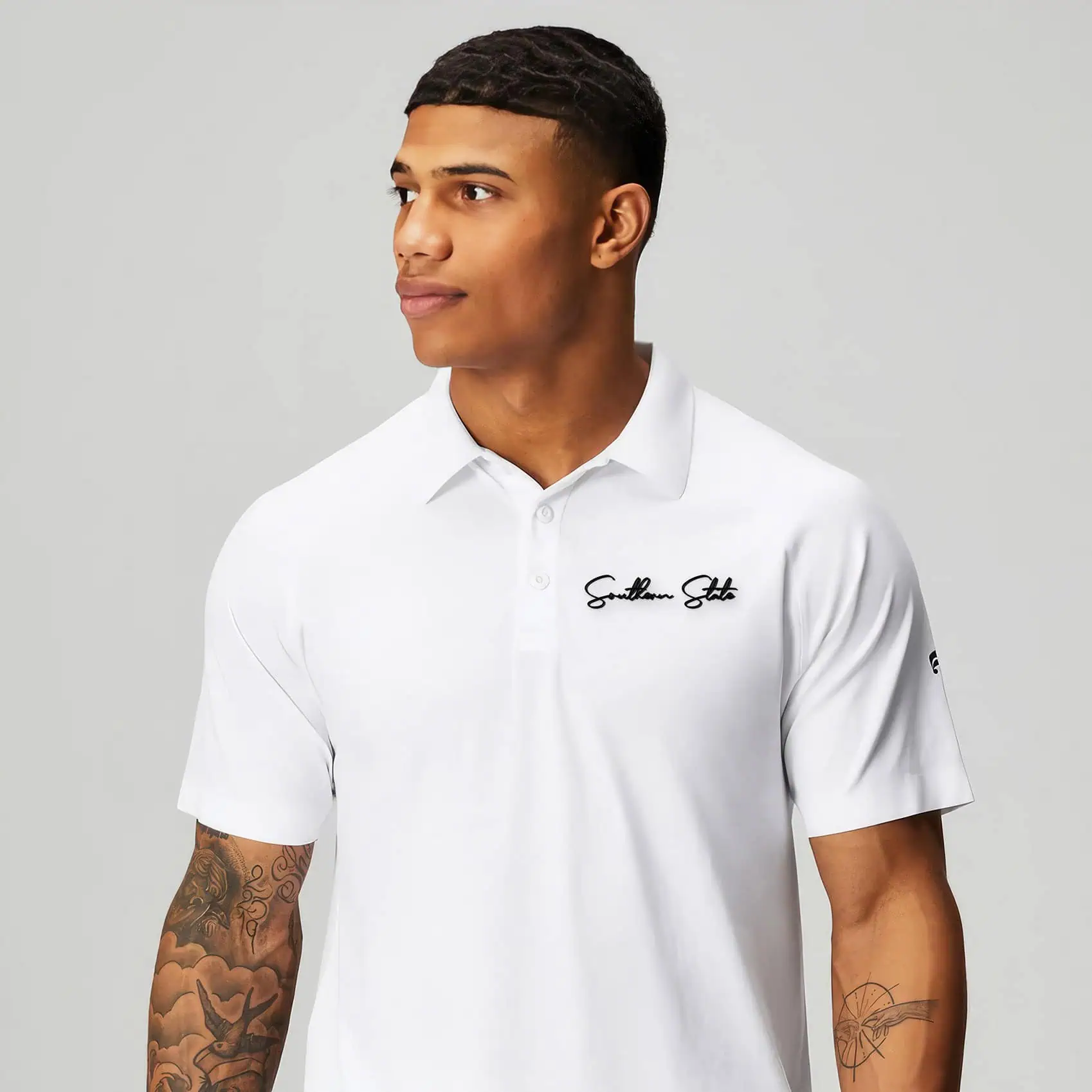 The Training Day Polo White_Mockup_1